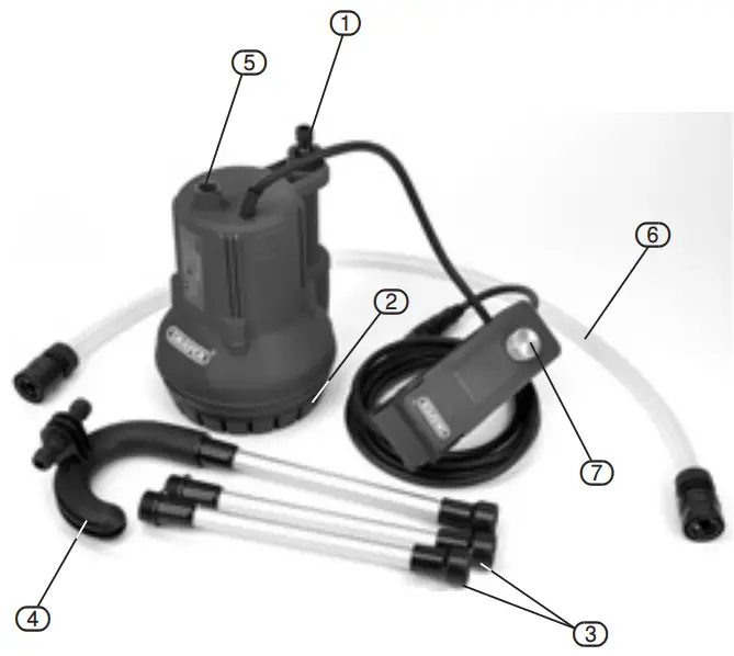 DRAPER WBP2A 350W Submersible Water Butt Pumps - IDENTIFICATION 2