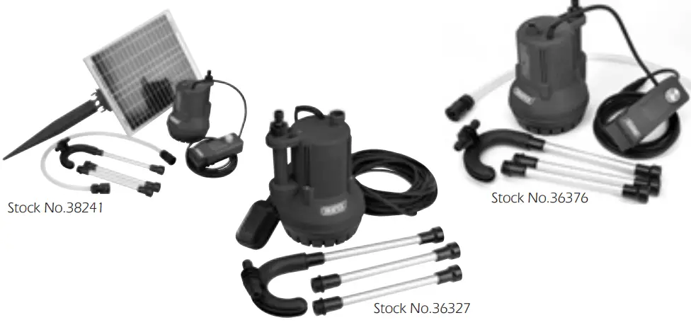 DRAPER WBP2A 350W Submersible Water Butt Pumps