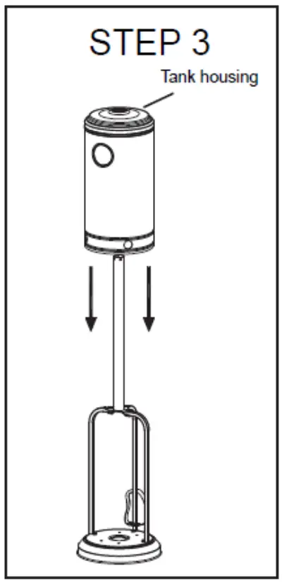 OYPLA 3120 Free Standing 12W Outdoor Gas Patio Heater - STEP 2