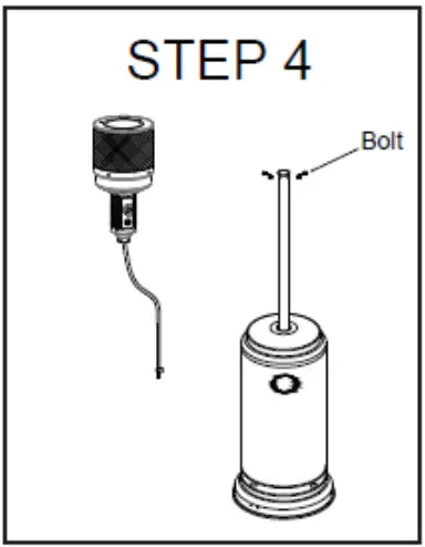 OYPLA 3120 Free Standing 12W Outdoor Gas Patio Heater - STEP 3