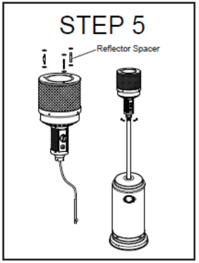 OYPLA 3120 Free Standing 12W Outdoor Gas Patio Heater - STEP 4
