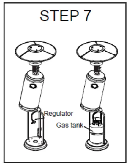 OYPLA 3120 Free Standing 12W Outdoor Gas Patio Heater - STEP 6