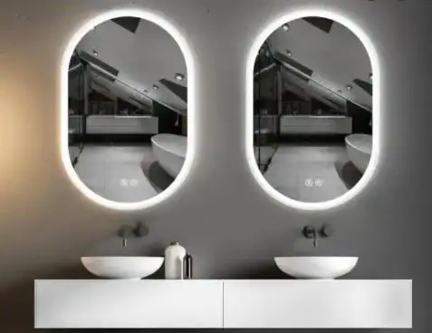 Epowp Xylbg-3224-o Large Oval Frameless Anti-fog With Led Light Wall Mount Bathroom Vanity Mirror Installation Guide