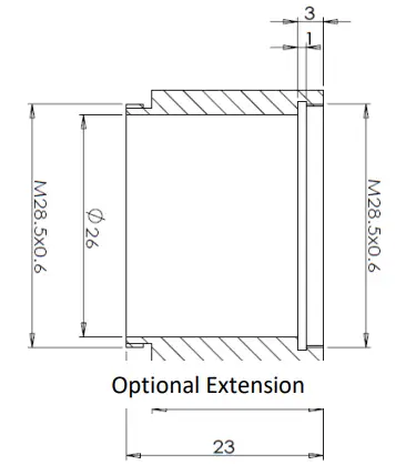 iOptron iCAM178M Planetary Camera User Manual Dimensions