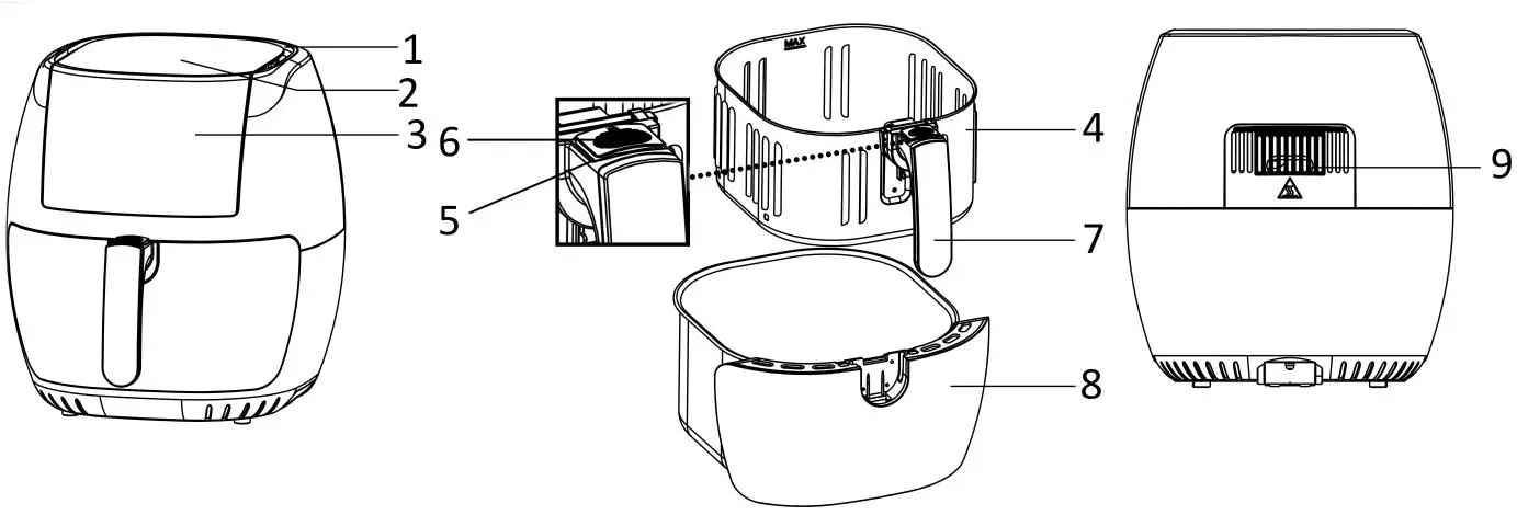 emerio AF-124176 Smart Fryer- TEILEBESCHREIBUNG
