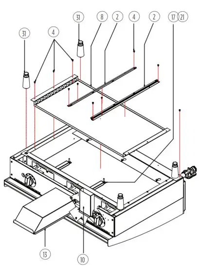 APW wyott GGM 24S Gas Griddle - BOTTOM