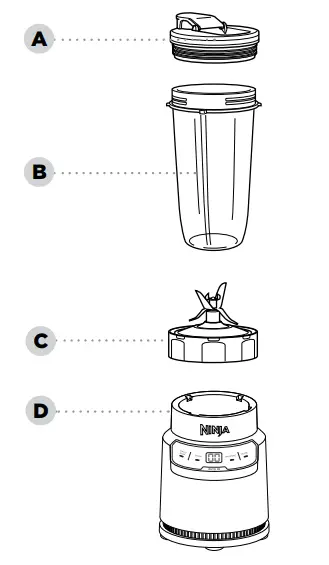 NINJA Nutri Blender Pro Personal Blender with Auto iQ-fig1