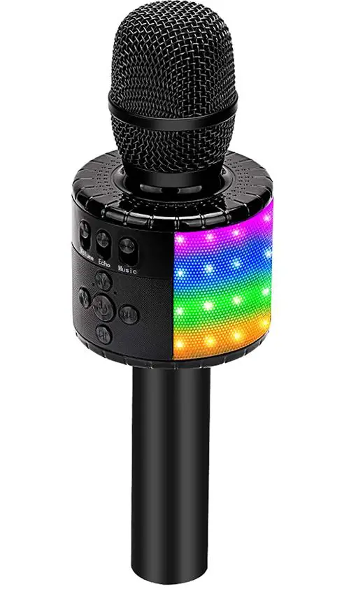 BONAOK-Wireless-Bluetooth-Karaoke-Microphone-with-Controllable-LED-Lights-fig-1