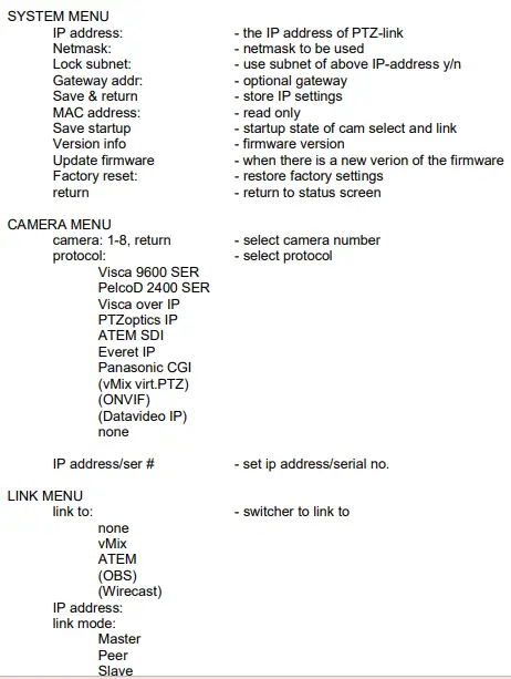 PTZ-link v1.05 Universal Pan-Tilt-Camera Controller-fig4