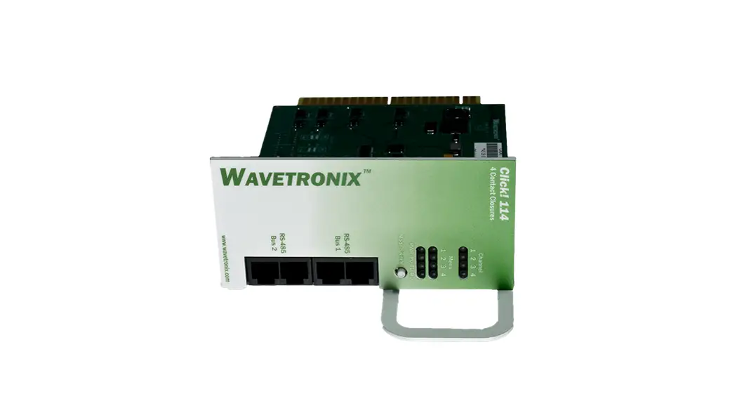 Wavetronix Click 110 4-channel Contact Closure Card User Guide