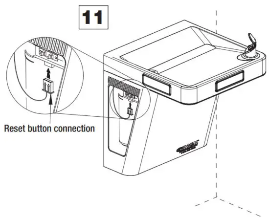 GLOBAL INDUSTRIAL 761217 Wall Mounted Filtered Water Cooler -Connect reset cable