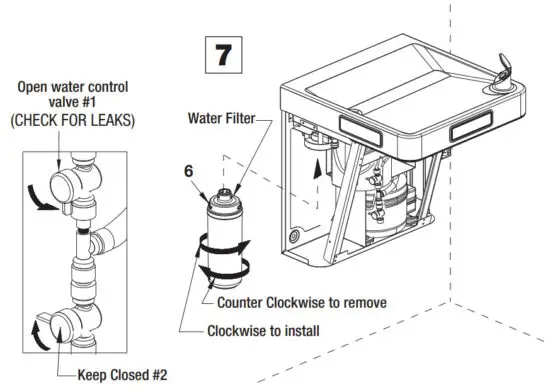 GLOBAL INDUSTRIAL 761217 Wall Mounted Filtered Water Cooler - Install water filter