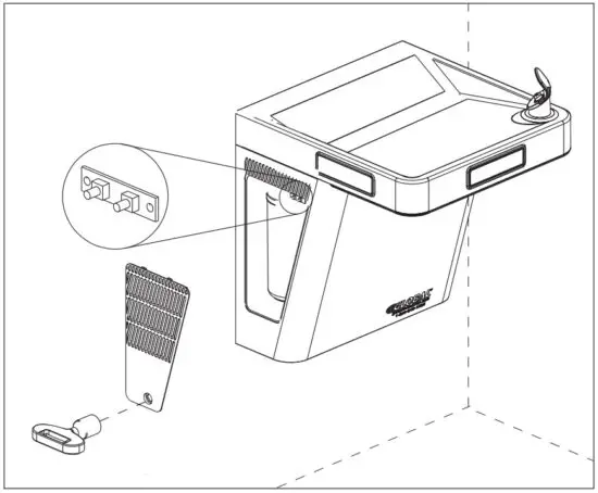 GLOBAL INDUSTRIAL 761217 Wall Mounted Filtered Water Cooler - Programming Settings