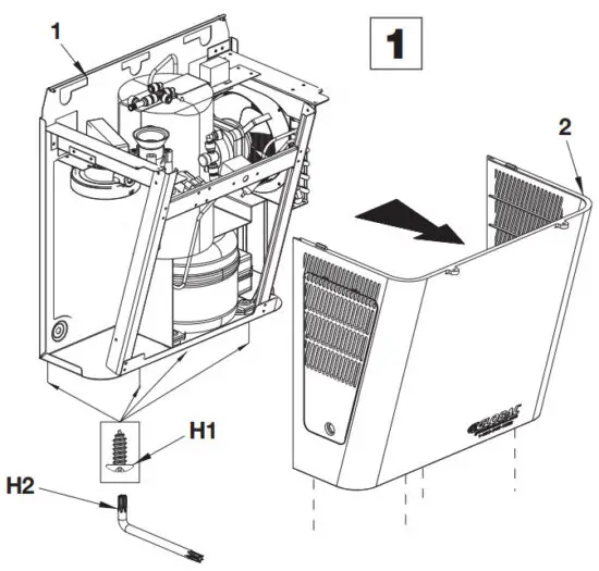 GLOBAL INDUSTRIAL 761217 Wall Mounted Filtered Water Cooler - Remove Lower Cover