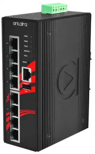 antaira LMP-0800G Series 8-Port Industrial PoE+ Gigabit Managed