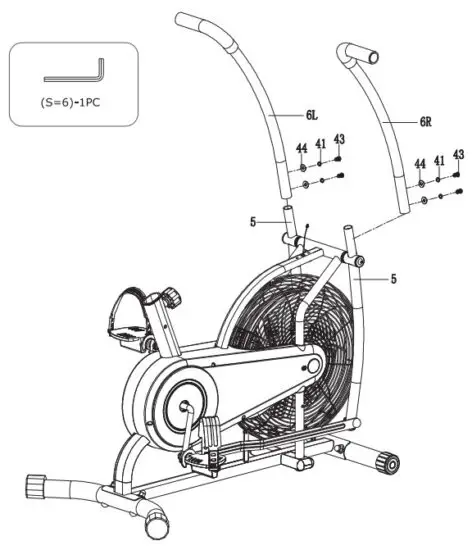 COSTWAY SP37621BK Fan Exercise Bike - step 3
