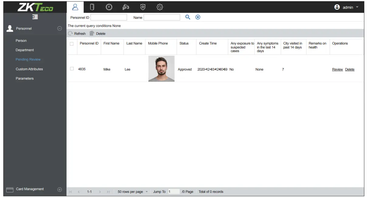 ZKTeco RevFace15 T1 Version - app 3