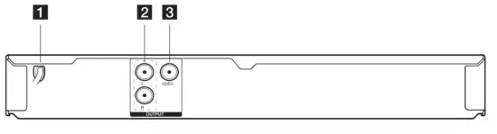 LG DP132 DVD Player - Rear Panel
