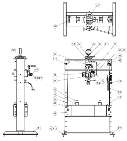 DAKE 75H Hand-Operated Hydraulic Press 12