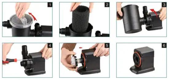 SUNSUN CPP 5000F Swimming Pool Pump - Cleaning instructions