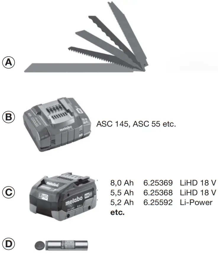 metabo SSE 18 LTX BL Cordless Sabre Saw - Fig