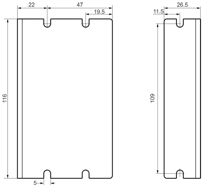 RTELLIGENT T60 IO Closed Loop Stepper Driver - Driver installation dimensions