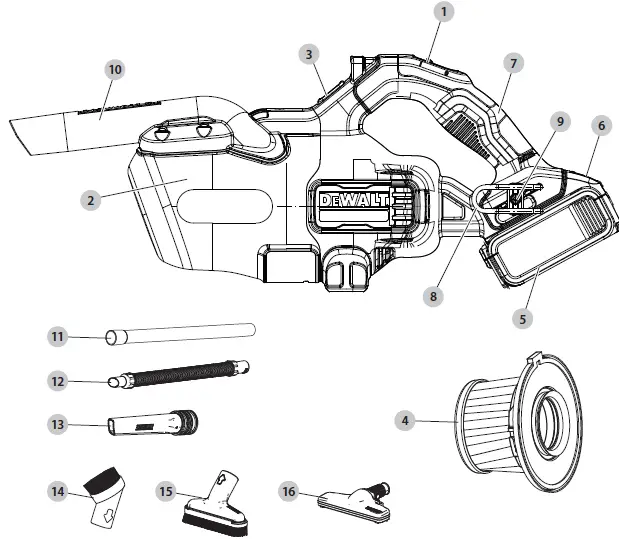 DEWALT- DCV501H- 20V- Max- Cordless -Hand- Vacuum-01