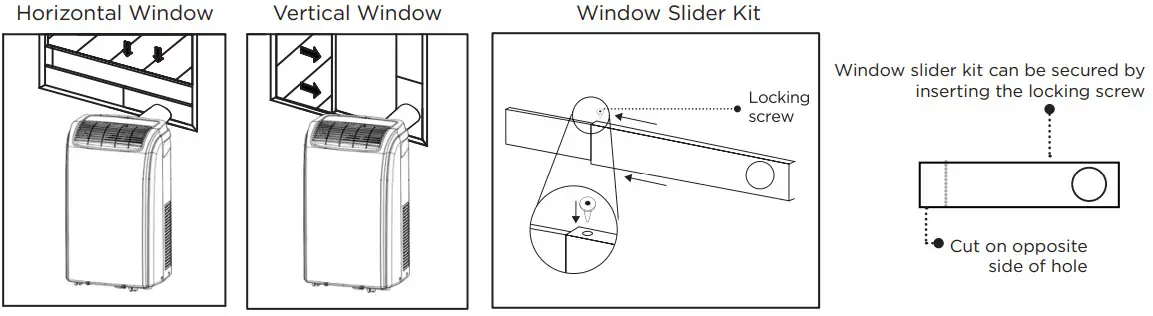 Black Decker BPACT08WT PORTABLE AIR CONDITIONER Remote Control - INSTALLATION