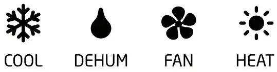 Black Decker BPACT08WT PORTABLE AIR CONDITIONER Remote Control - Icon 2