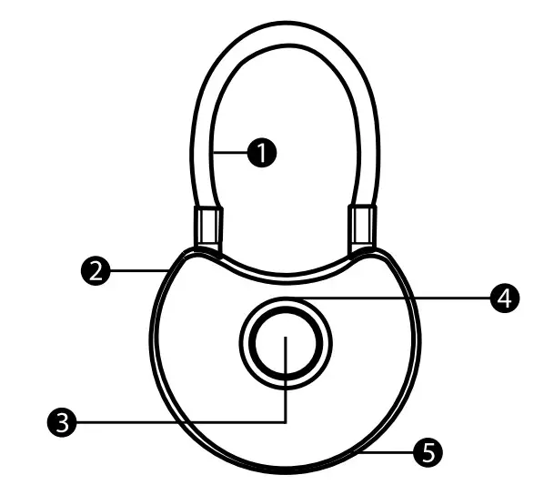 crest SHFCP Fingerprint Cable Padlock - Figure 1