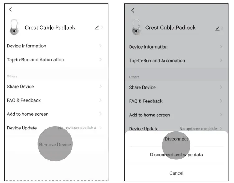 crest SHFCP Fingerprint Cable Padlock - Figure 2