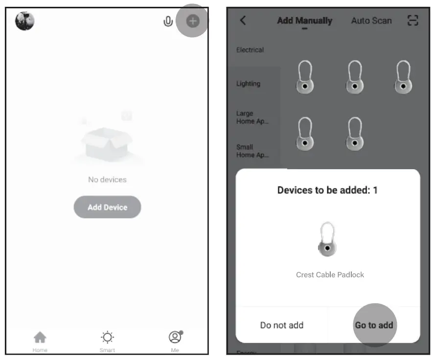 crest SHFCP Fingerprint Cable Padlock - Figure 4