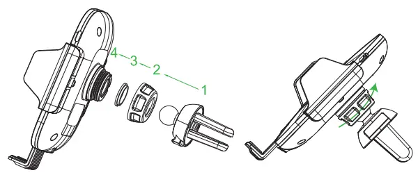 TELLUR TLL151201 Fast Wireless Car Charger and Motorized Mount - fig 1