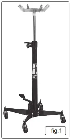 SEALEY 300TRQ 1000kg VERTICAL TRANSMISSION JACK WITH QUICK LIFT - SAFETY
