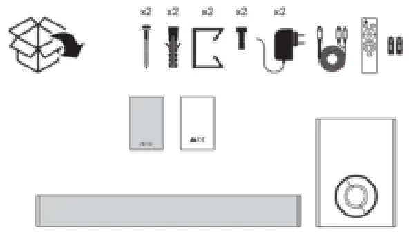 Lenco SBW-801BK Bluetooth Soundbar - What’s in box