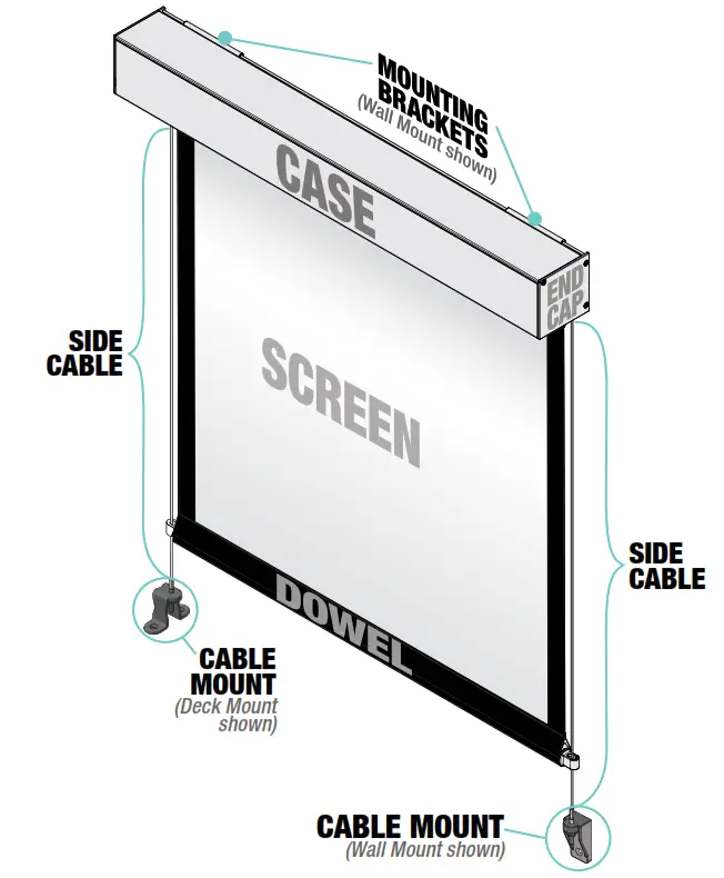 DRAPER E 220V Outdoor Electric Projection Screen