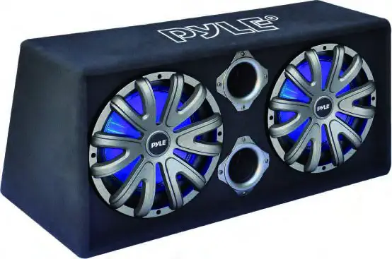 PYLE PLBAS82LE Active Dual Bass Subwoofer Box System 2