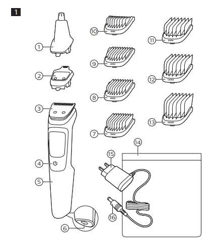 Philips MG3750 60 Norelco Multigroomer All-in-One Trimmer 1