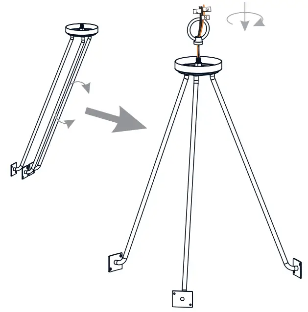 QUOIZEL KEL5025NWS Weathered Brass Chandelier Ceiling Light - Fixture Loop