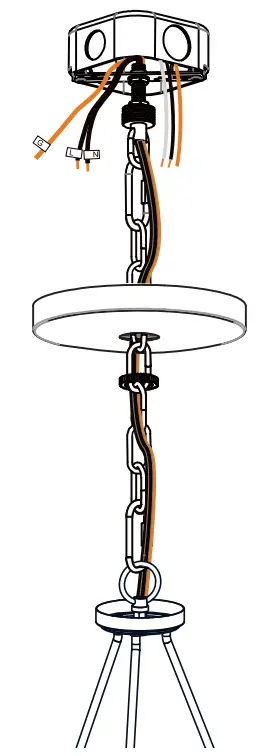 QUOIZEL KEL5025NWS Weathered Brass Chandelier Ceiling Light - Supply Wires