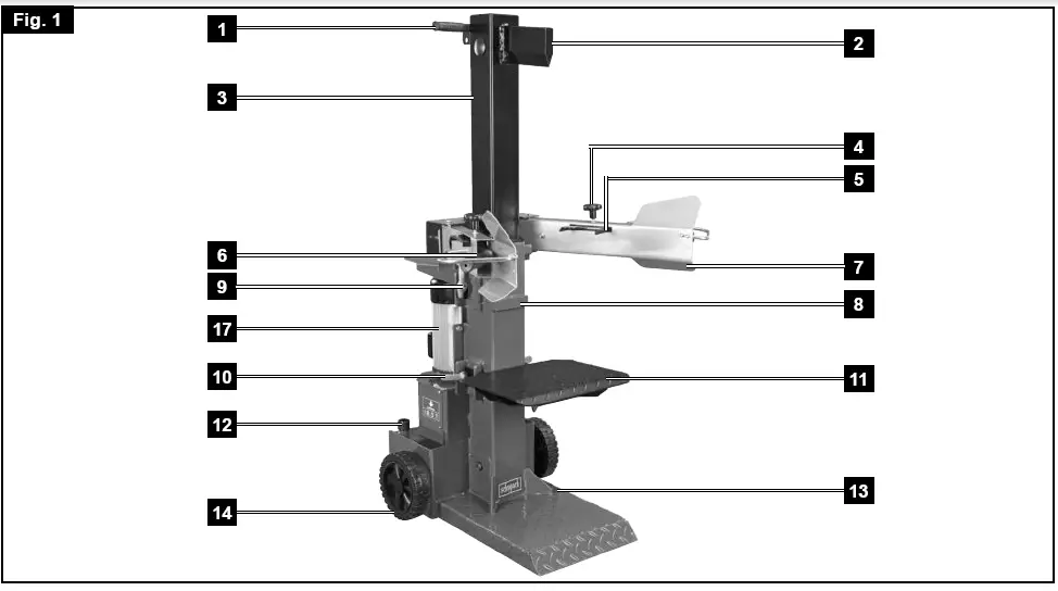 scheppach HL850 Log Splitter fig 1