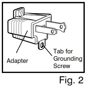 Homedics NanoCoil Brethe Air Cleaner - Grounding Instructions Fig 2