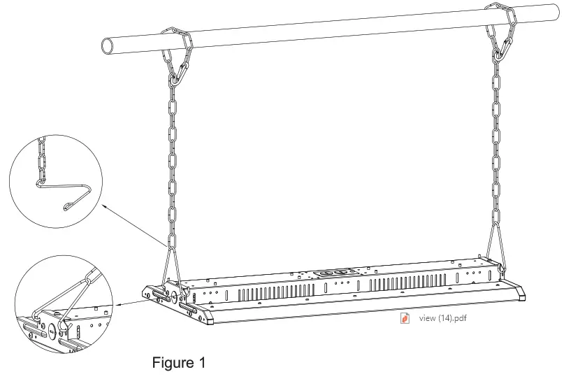 Illumination LED HBLE-FS SERIES LED Linear High Bay - fig1