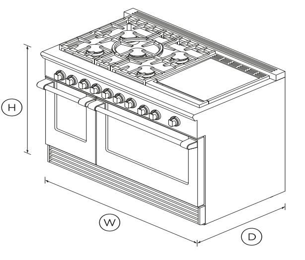 FISHER PAYKEL RGV2-485GD-N-N Gas Range - fIG