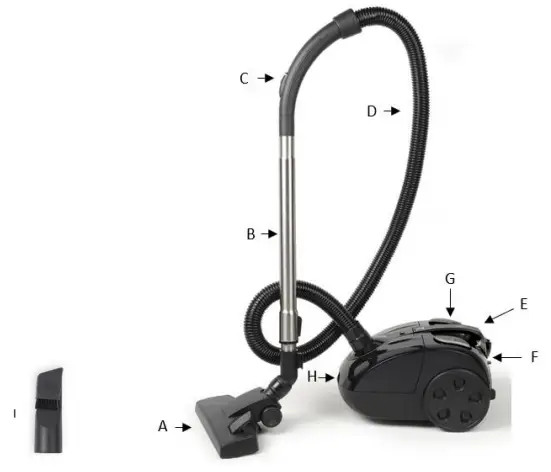 Livoo DOH129 Bagged Vacuum Cleaner - DESCRIPTION