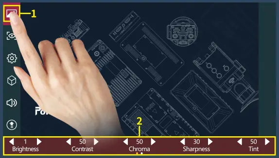 System settings page switch
