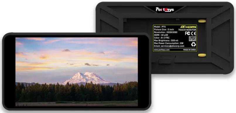PortKeys PT5 5 Inch 4K HDMI Touchscreen Monitor Anamorphic