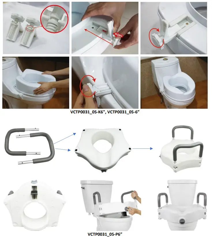 MEYRA VCTP0031 05 K6 Raised Toilet Seats - Figure 2