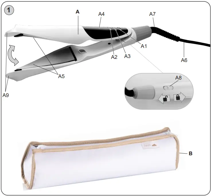 ETA333790000 Fenité Hair Straightener fig 1