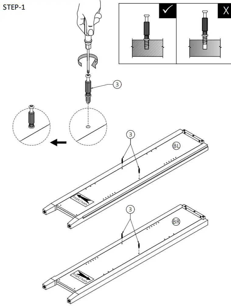 Cypress Hills AXCRGREY04 Greystone 4 Shelf Bookcase - Step1
